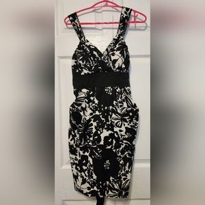 Black and white floral dress - Jessica